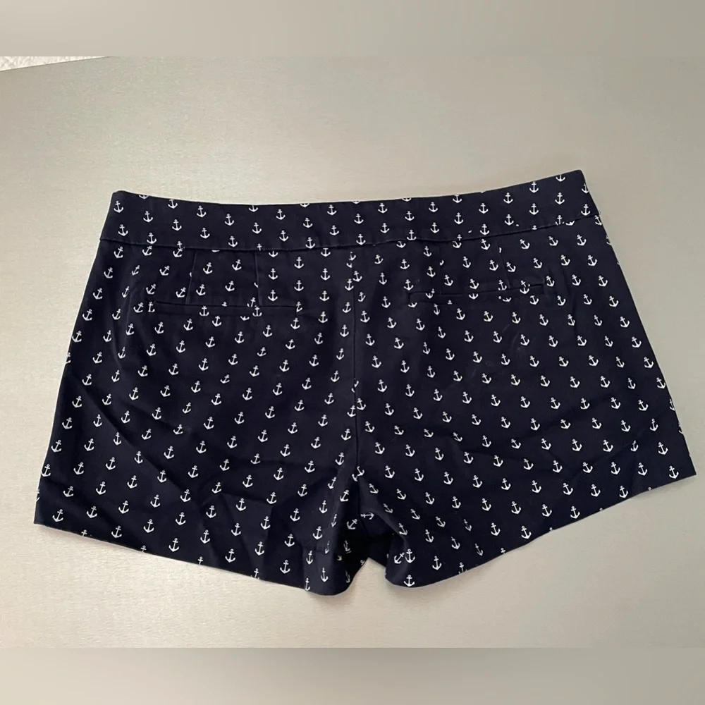 J.Crew  Navy & White Anchor Print Shorts 6